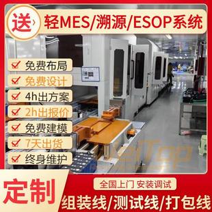 组装 载具左右循环链条式 流水线 生产线免费设计工装 pack包箱体总装