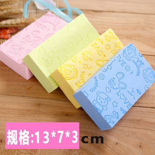 新款卡通搓澡海绵 密度印花免搓洗澡巾家用洗澡搓灰神器