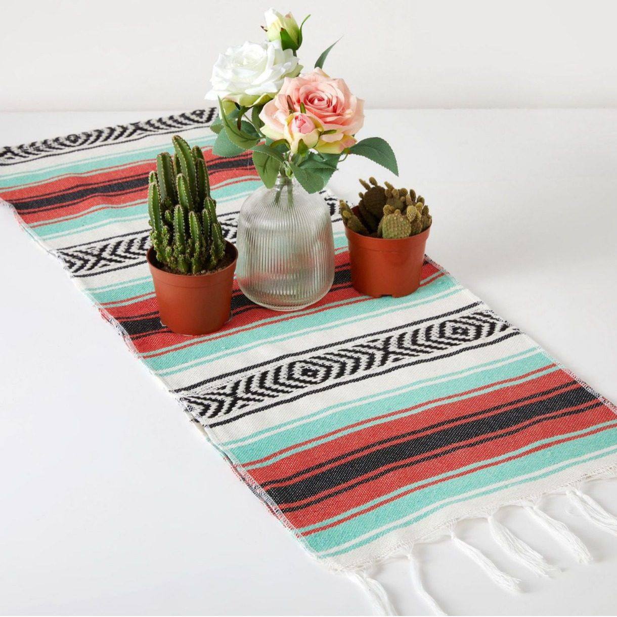 墨西哥桌旗墨西哥派对印第安手工彩虹毯家居挂毯沙滩毯子桌布土耳,居家日用,防潮垫/抽屉垫,淘宝优惠券,粉丝福利购,淘宝优惠卷