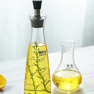 玻璃防漏小油壶不挂油酱油醋瓶大号香油调味瓶家用厨房调料料酒瓶