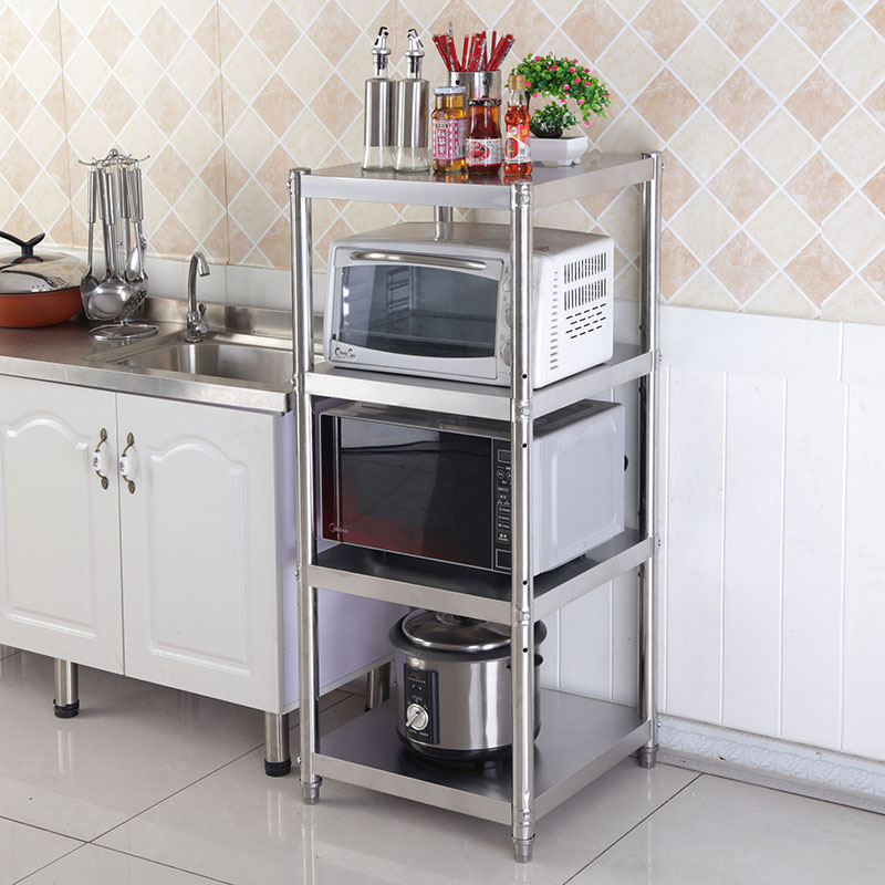 四/五层不锈钢厨房夹缝置物架宽35/40厘米多层冰箱缝隙收纳锅盆架