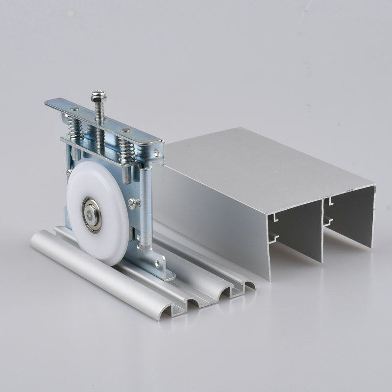 免开槽家具实木阻尼双门移门轮缓冲器移门导轨轨道衣柜定制推拉门