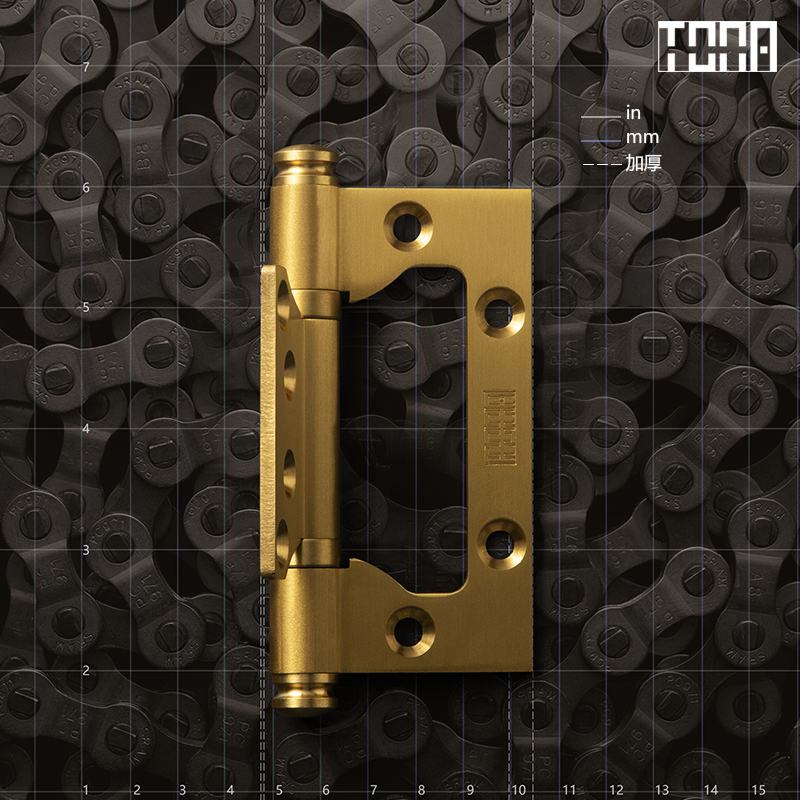 TONA.同那纯铜加厚子母合页免开槽房门转轴合叶门窗铰链木门合页
