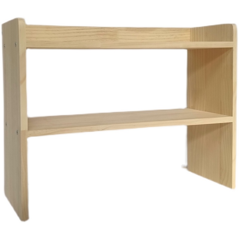 实木桌面收纳架子厨房置物柜多层办公层板经济型简约框架置地组装