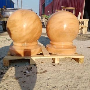 广西大理石栏杆阳台护栏汉白玉风水球晚霞红石球户外圆球围栏摆件