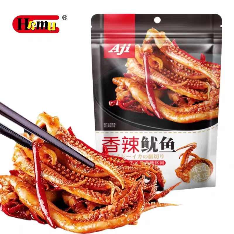 AJI香辣味鱿鱼脆骨脆Aji香辣鱿鱼追剧零食品开胃即食卤味