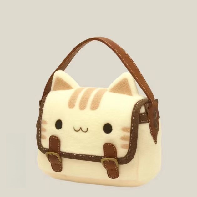 猫咪小方包卡通毛毛玩偶包毛绒绒