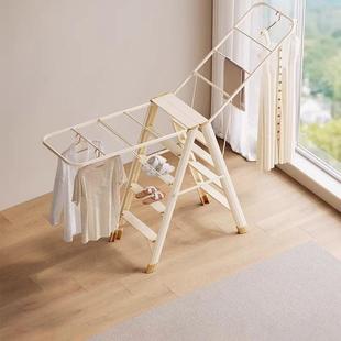 格美居梯子晾衣架两用家用折叠多功能室内伸缩人字梯加厚晒被楼梯