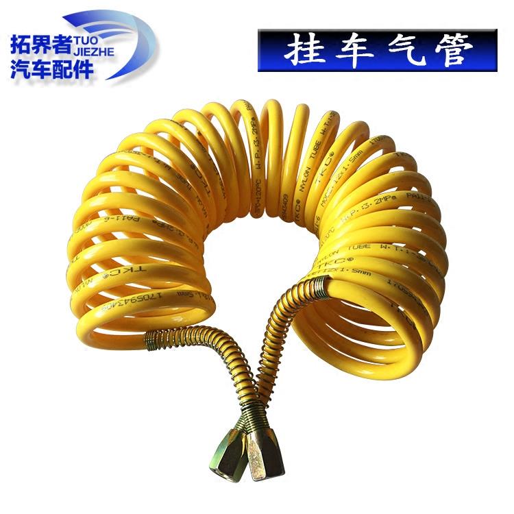 铁壳虫牵引车半挂车管气管汽管螺旋管尼龙管弹簧管拖头刹车管pa12