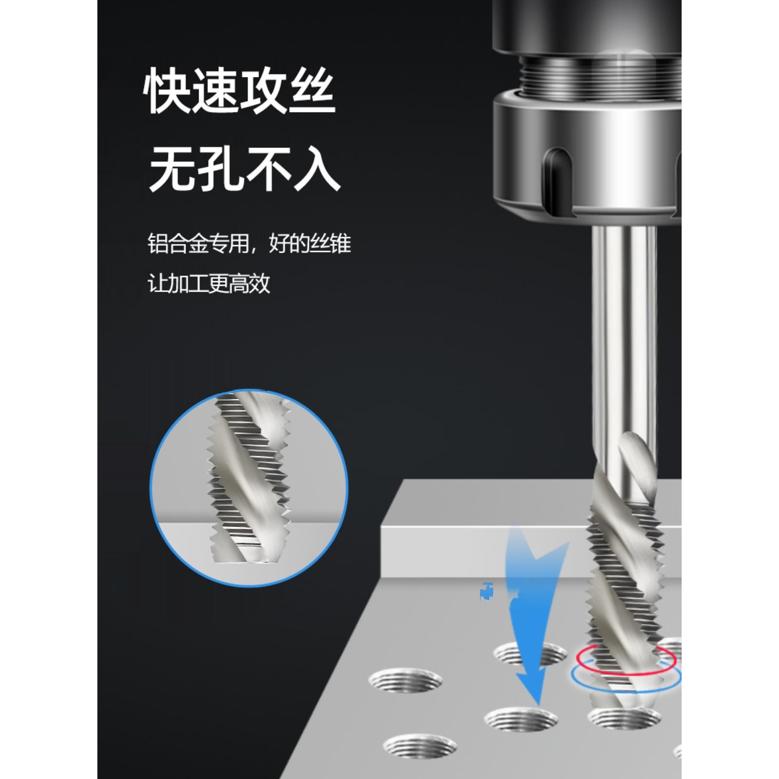 ZG含钴机用加大护套螺旋丝攻2B3BSTmM2M3456STM12镀前牙套丝锥