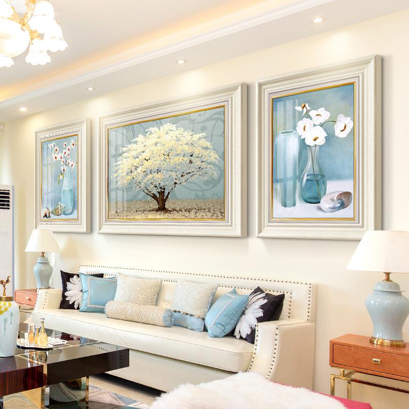 钻石画客厅5d三联画新款北欧风格画发财树钻