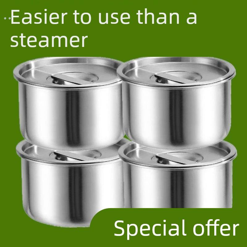 04带盖不锈钢鸡蛋羹蒸蛋蒸盘蒸盒蒸锅食品级笼屉蒸格蒸碗蒸饭