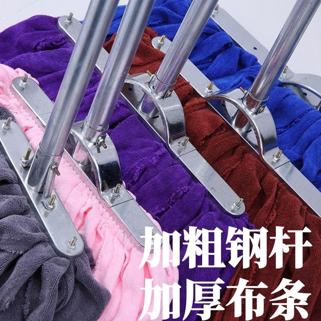 老款懒人家庭专用干湿两用吸水无痕毛巾布条拖把工厂物业毛巾拖把