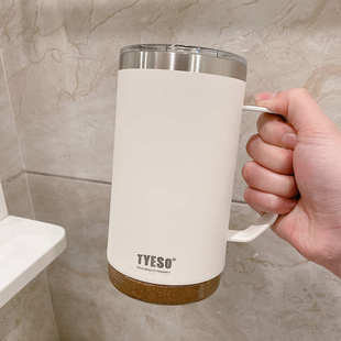 马克杯带盖高档不锈钢咖啡杯男女士办公室高颜值宿舍家用喝水杯子