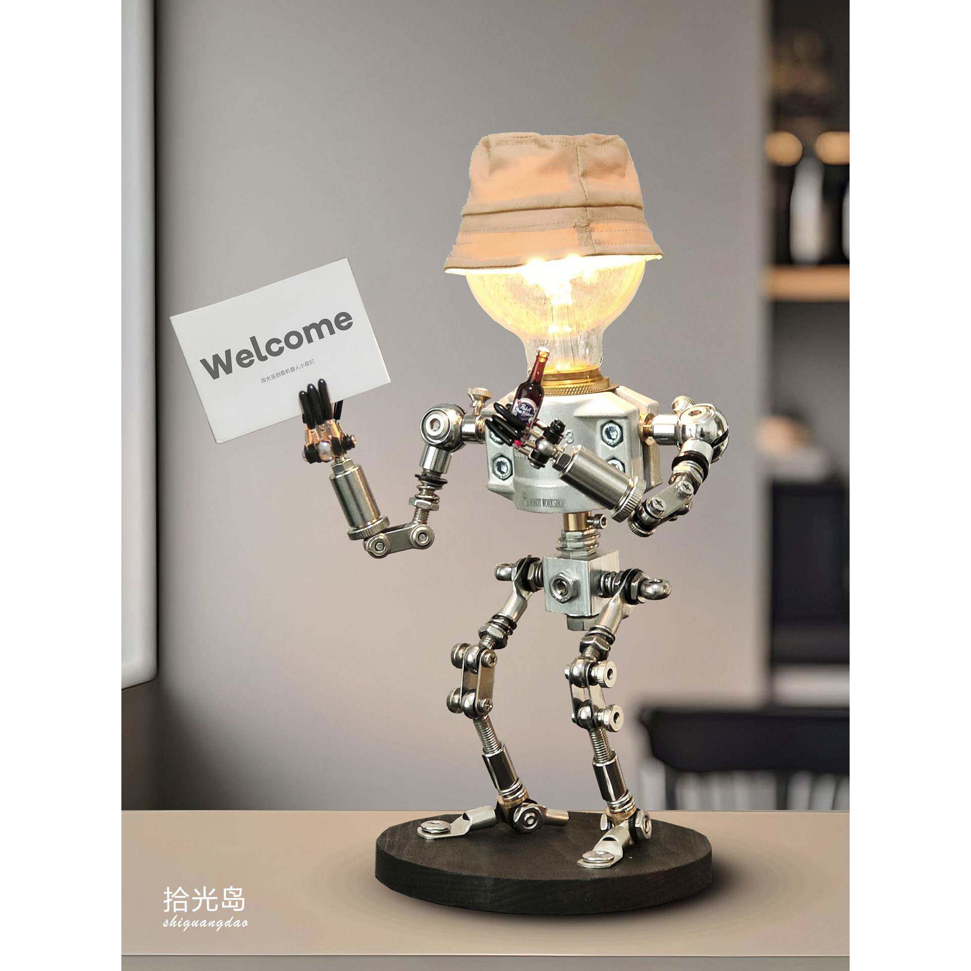 机器人装饰台灯男生礼物生日实用18岁创意手办办公室桌面摆件覆古