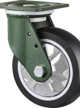 YTOP卓烨锰钢脚轮21AH黑色TPU聚氨酯万向轮4 5寸6寸8寸刹车轮定轮