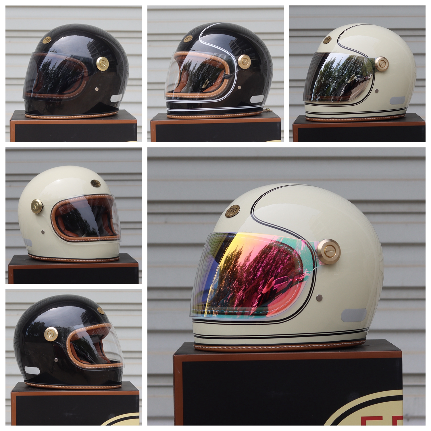 fireriders复古头盔摩托车全盔