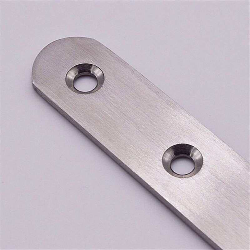 不锈钢直条铁条带孔固定铁片长方形角铁 木N板加固连接件五金配件