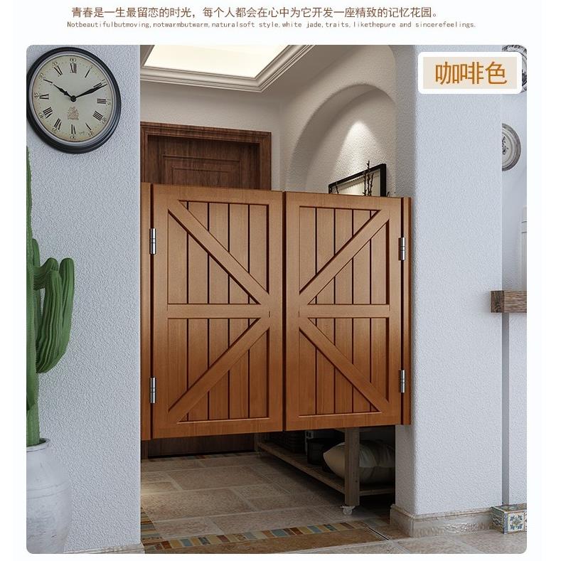 实木半腰719自动回弹门隔断门户外栏门吧栅门台门酒吧门牛仔返门