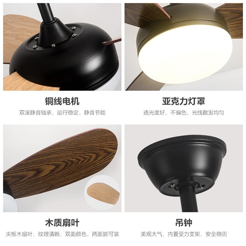 中山厂家风扇灯吊扇灯儿童房卧室带风扇一体吊灯吸顶低楼层电扇灯