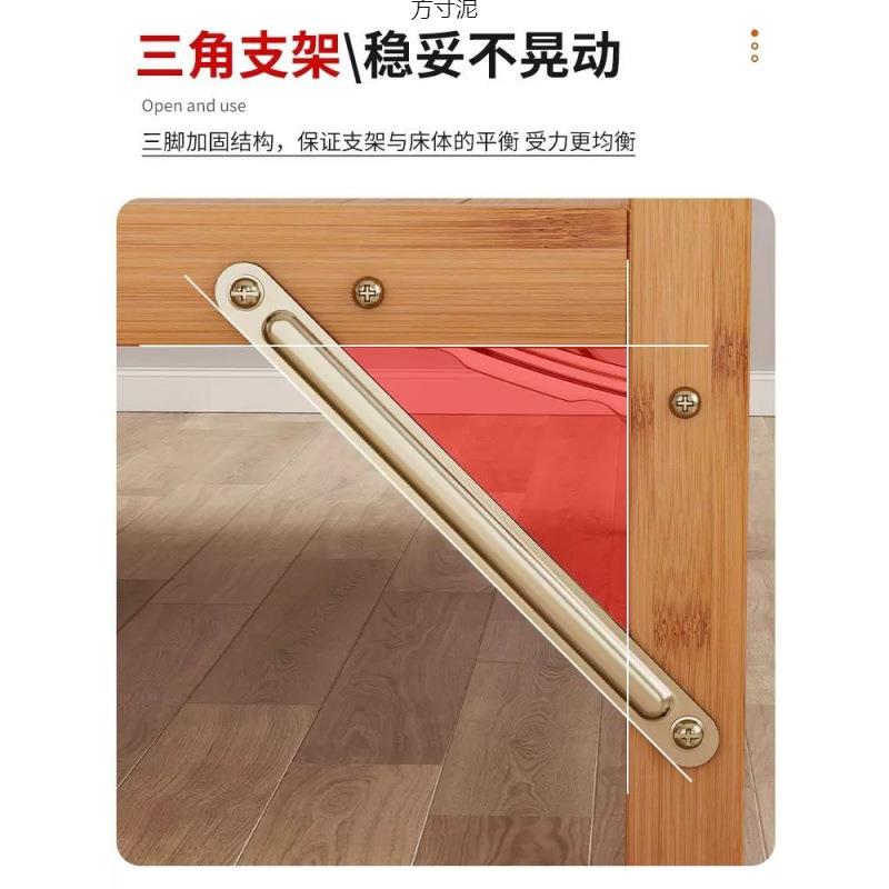 竹床折叠床单人成人双人床LDB简易便凉携用1米1米2午家休竹午睡床