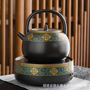 家用自动烧壶养生壶QSZC2311普洱全泡 陶瓷复古电陶煮炉茶水器套装