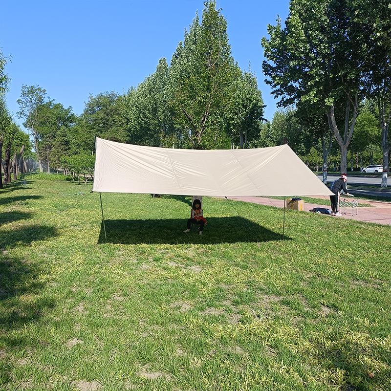 户外便携野营帐篷天幕多用途露营防雨幕布遮阳棚鎏金家用天幕帐篷