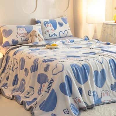 冬季加厚保暖牛奶绒毛毯办公室午睡小毯子学生宿舍单人珊瑚绒床单