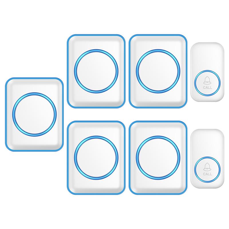 门铃无线家用远距离无线门铃不用电线二拖五电子遥控门铃防水按钮