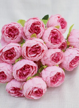 把束仿真牡丹花婚庆会场装饰假花地排花路引插花家居摆件厂家