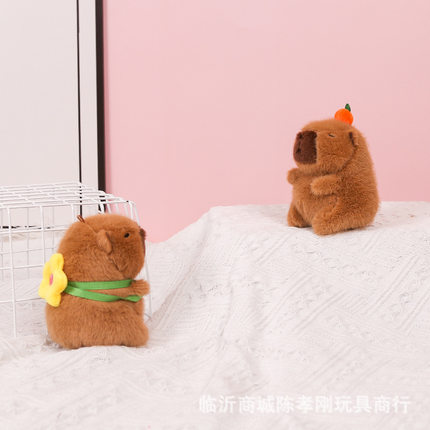 卡皮巴拉水豚挂件公仔毛绒玩偶书包挂件创意卡皮巴拉钥匙扣批发