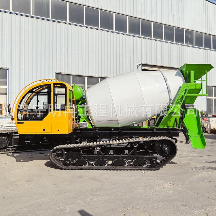 搅桥梁灌自注浆拌罐车坡地山地运输水HHO履带搅拌车正反转卸浇筑
