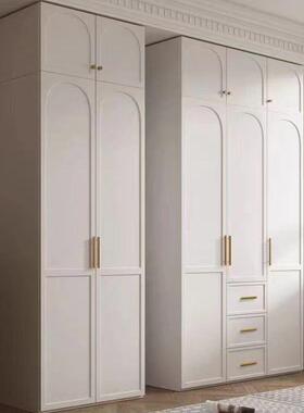 中派法式轻户收奢衣柜家用WBO卧室小型纳物储柜现代简约奶油风大