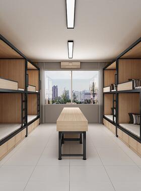 实木层床下床全包高低太空舱青年公寓床学生宿舍XTW床上铺酒双店