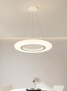 奶油风计简卧POZ室顶灯设吸师创意圆形房极间灯具白色次卧吸顶灯