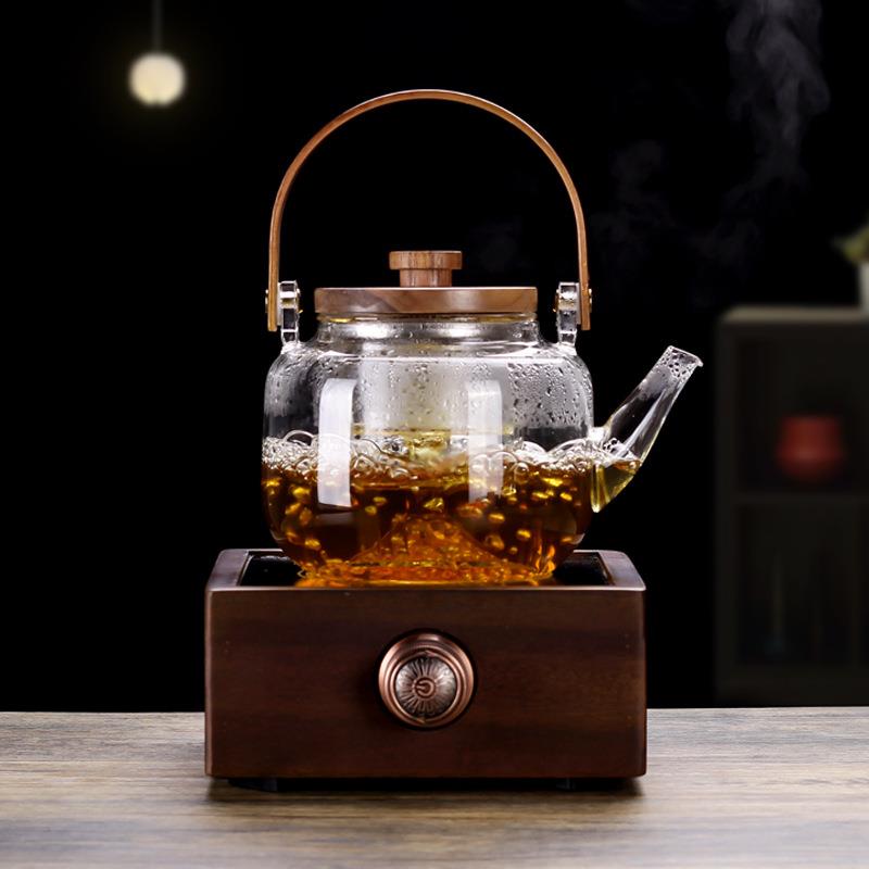 陶电炉煮茶器耐热玻璃壶茶具套装茶壶蒸汽烧DTL002水家泡茶用家用