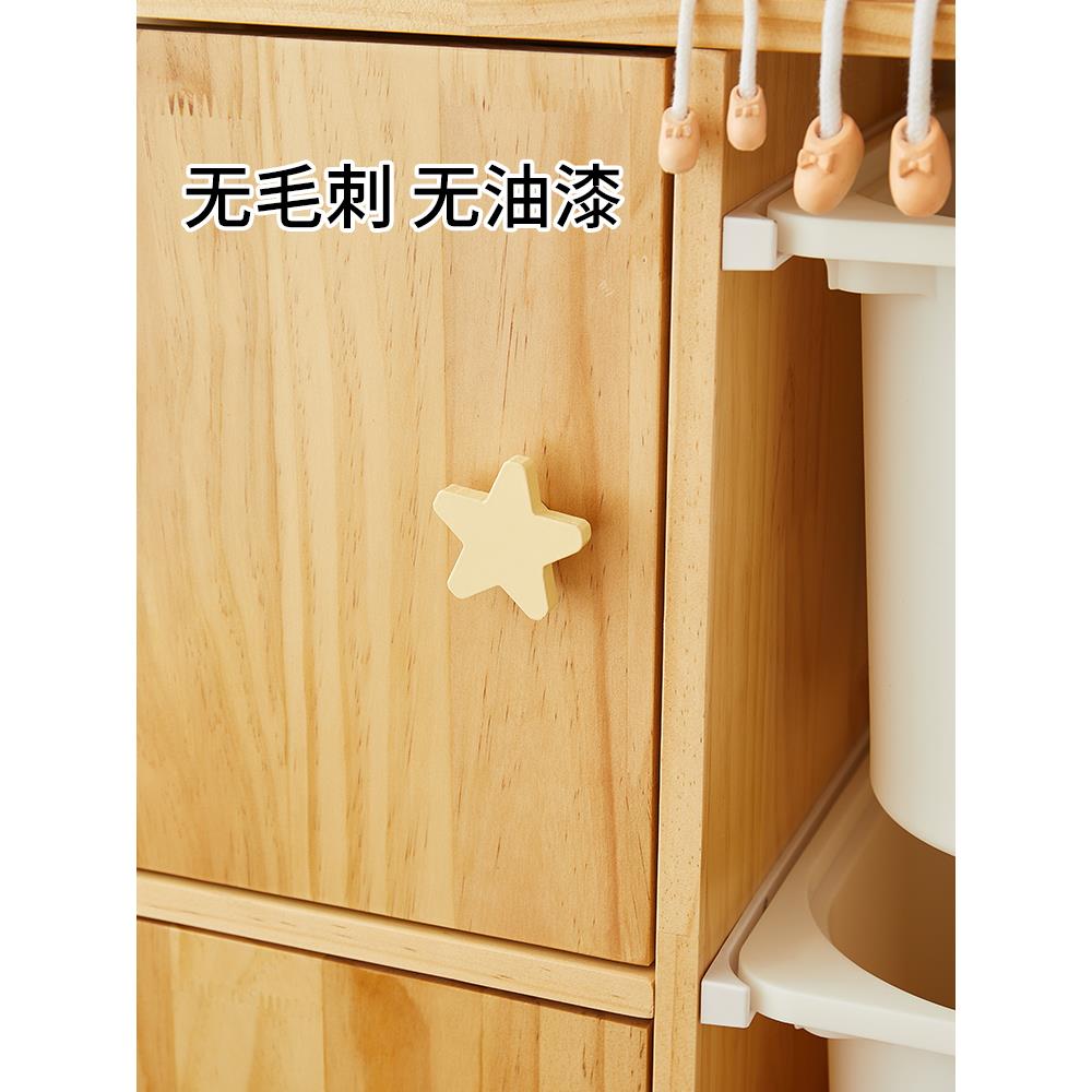 fc收儿童玩具绘本一体组纳宝宝实木整理KHO柜柜大容量抽屉书架合