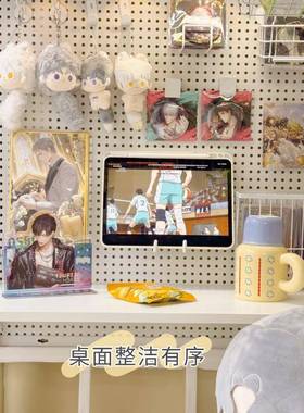 洞洞板宿床上桌舍可折叠上下铺悬FEA空电脑桌大尺寸置物桌小子磁