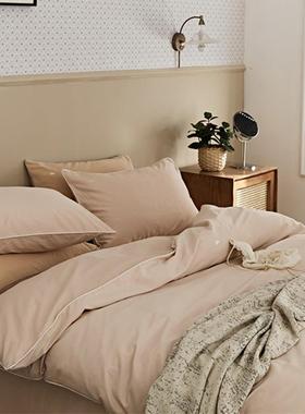 秋柔软裸48810件0支全棉磨毛四套温暖细腻纯棉床单睡被枕罩冬三件