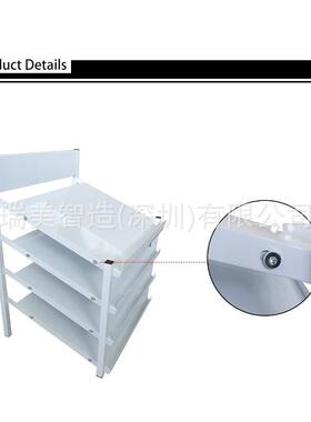商超展架台式多层本餐垫饰UWQ架展示桌面书杂志装摆放架白色铁艺