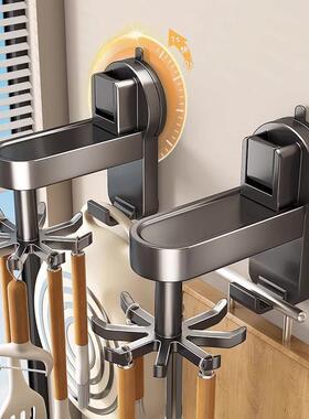 品质空铝德国打孔置物架架邮包壁挂式吸盘挂免旋转挂钩ltao1007勺