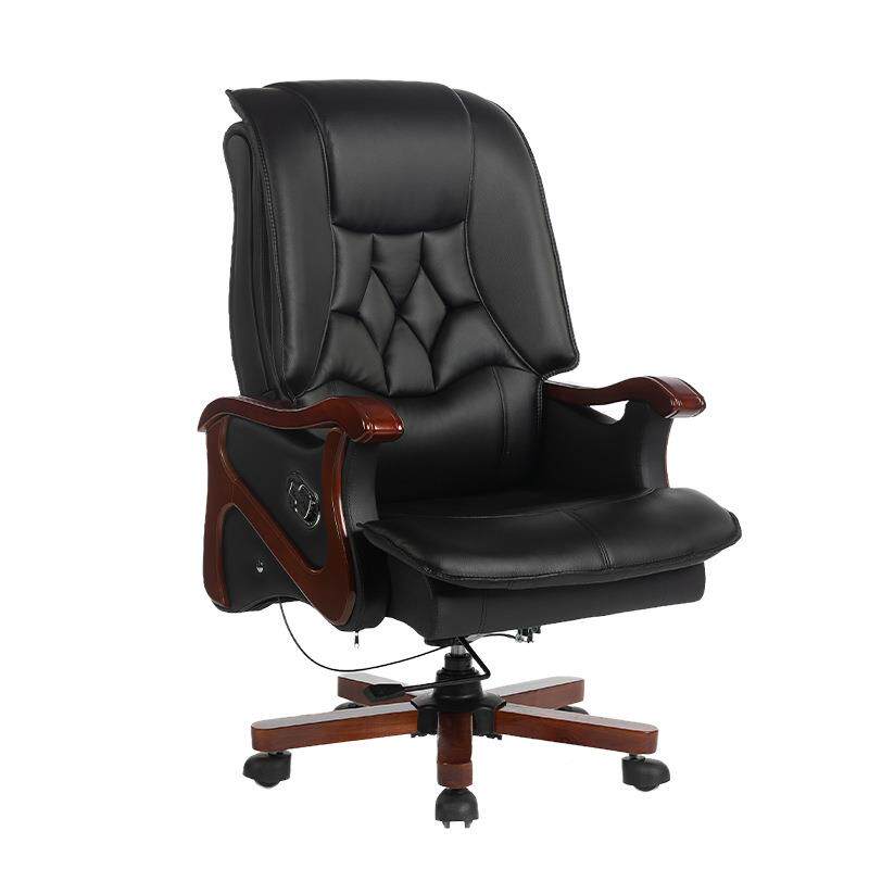 可躺电椅家用皮质老板椅实咨询木大班椅升降转脑休椅闲摩椅按办公