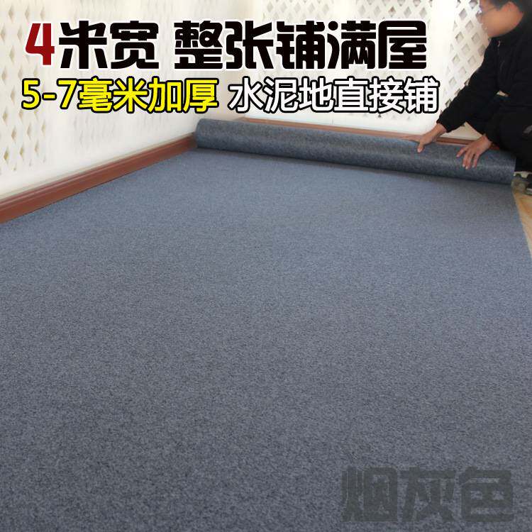 4米宽耐脏地毯大面积全屋满铺仓库商铺出租房改造简约商用场所