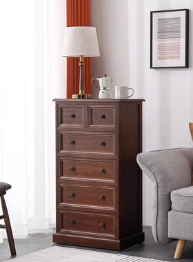 五斗柜实木美收柜AUS纳玄储物柜客厅靠墙关柜卧室床边白色式欧式