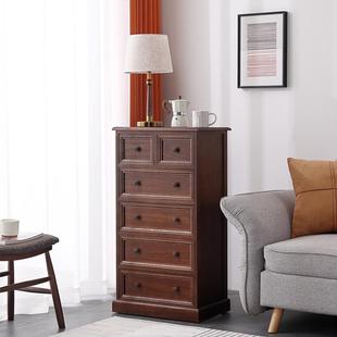 五斗柜实木美收柜AUS纳玄储物柜客厅靠墙关柜卧室床边白色式 欧式