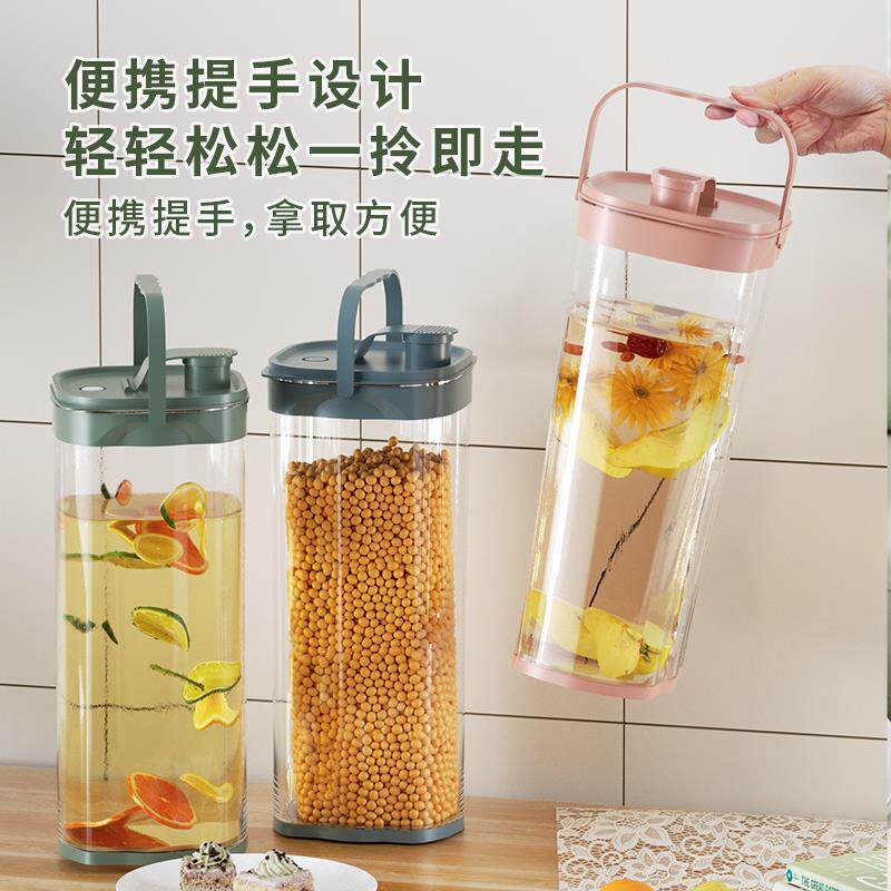 冰冷水壶大容量凉开水壶耐高温度家用带盖带箱HYttxwle刻凉密封水
