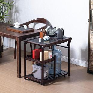乌金木茶水柜家用小型可动体茶台移烧水发壶一沙边柜茶桌NUN侧边