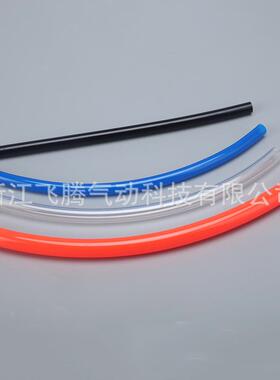 氨酯PU透明蓝橙色气管软管10*6.5*8聚00-90-黑5010米气动空压机软