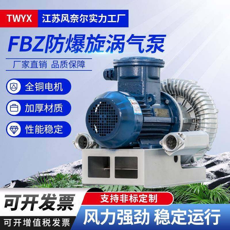 防爆旋涡气泵FBZ-71D-3大功率变频高压旋涡风机粉尘防爆旋涡气泵