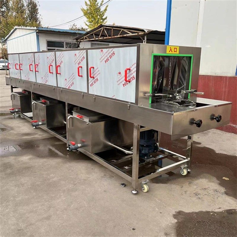 海鲜筐子清洗机  黄瓜周转y筐清洗机器 义康 塑料盘子洗盘机器
